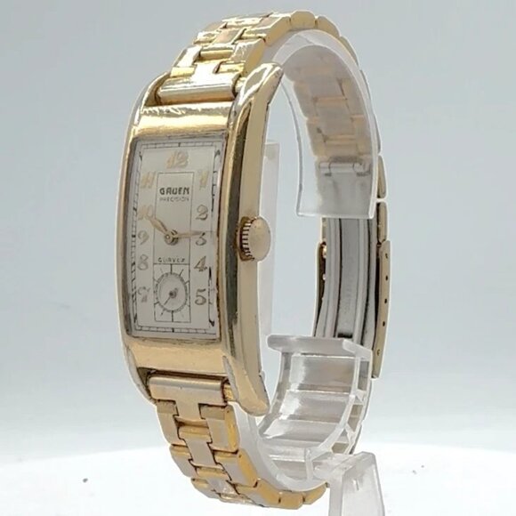 Vintage Gruen 225 Precision Curvex Men's Mechanical Wristwatch 311 Swiss 10k GF - Picture 1 of 5